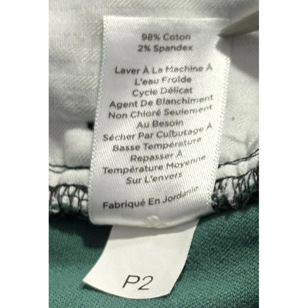 TALBOTS Velveteen Straight Leg Slimming Green Black Plaid Party Casual Pants 14 - Picture 8 of 9